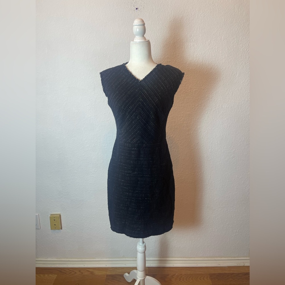 Rebecca Taylor black sleeveless v- neck sweater dress size 10